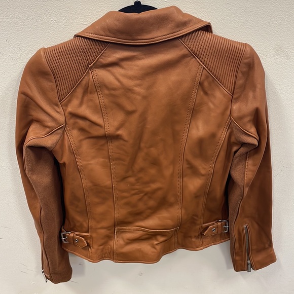 Michael by Michael Kors Leather Moto Jacket - Picture 4 of 5